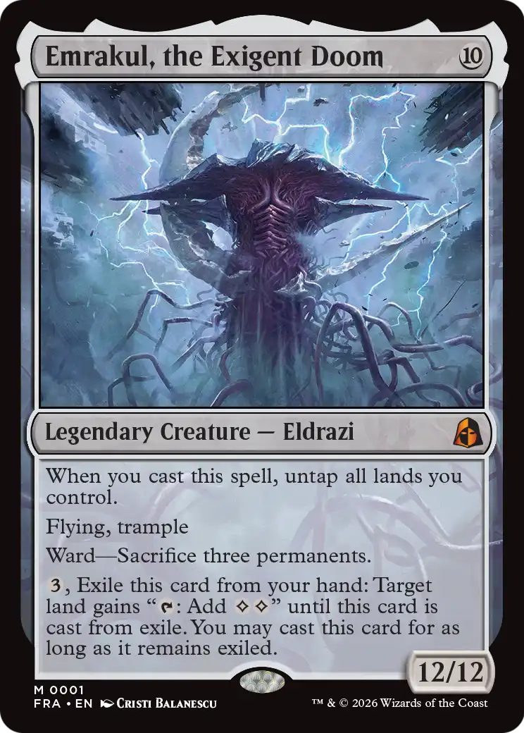Emrakul, the Exigent Doom card from MTG Reality Fracture