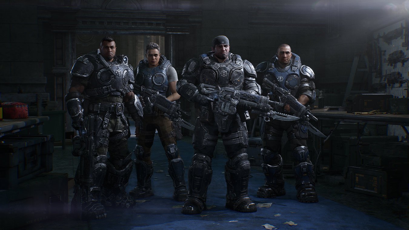 Bravo Squad in Gears of War E-Day, Marcus, Dom, Mags Carter and Lucas Reyes
