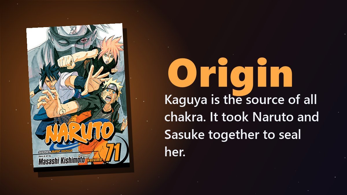Naruto volume 71 cover, the arc where Team 7 fights Kaguya Otsutsuki