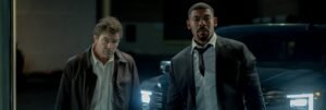 Kyle Chandler as Hal Jordan and Aaron Pierre as John Stewart in HBO Lanterns episode 7