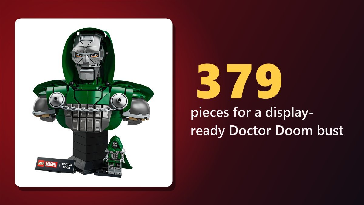 LEGO Marvel Doctor Doom Bust 76345 with Doctor Doom minifigure