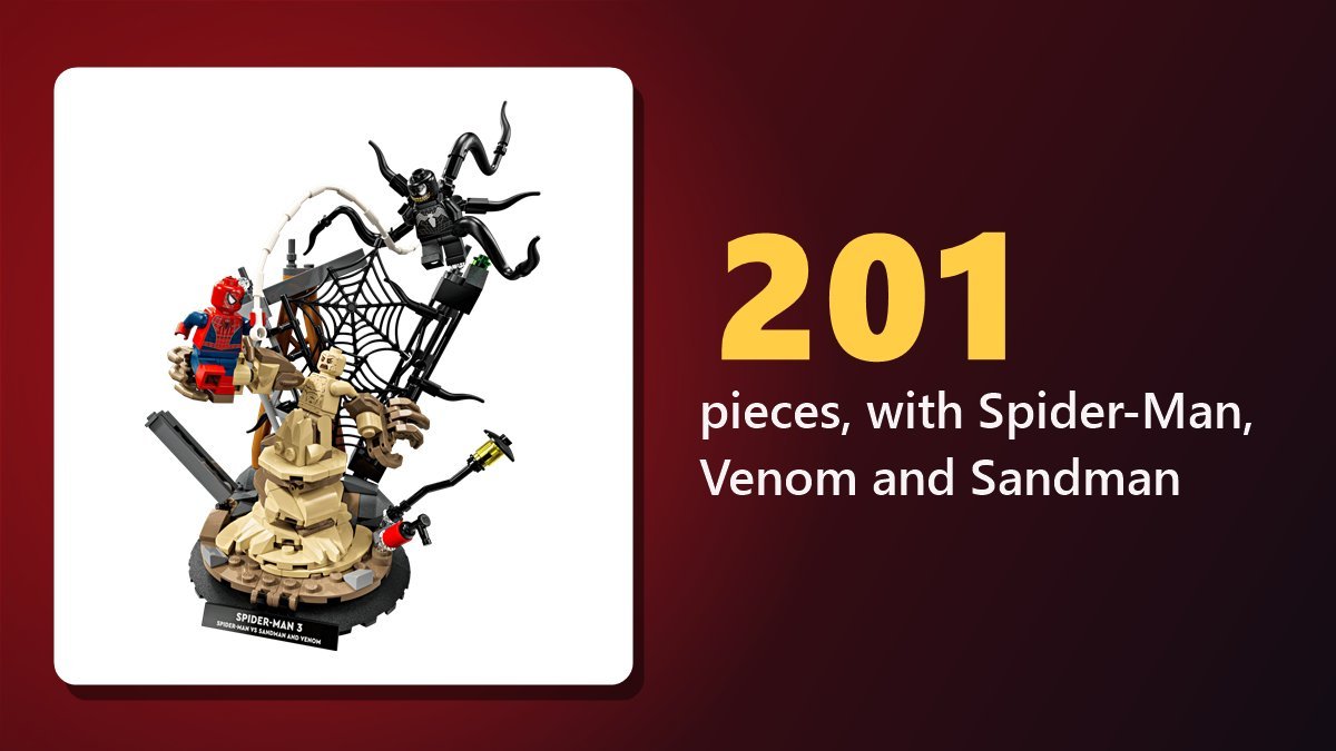 LEGO Marvel Spider-Man vs. Sandman set 76334 with Spider-Man, Venom and Sandman