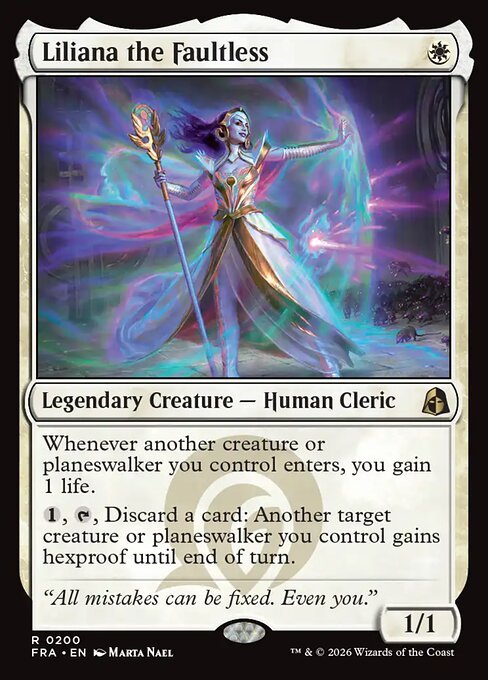 Liliana the Faultless, Echoverse version, MTG Reality Fracture