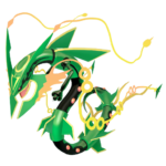 Official 3D render of Mega Rayquaza, tied for the highest base stat total of any standard Pokemon