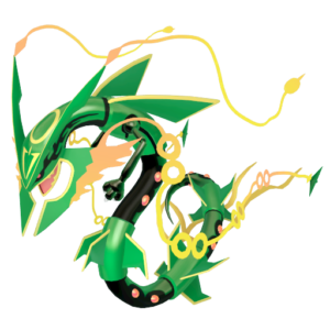 Official 3D render of Mega Rayquaza, tied for the highest base stat total of any standard Pokemon