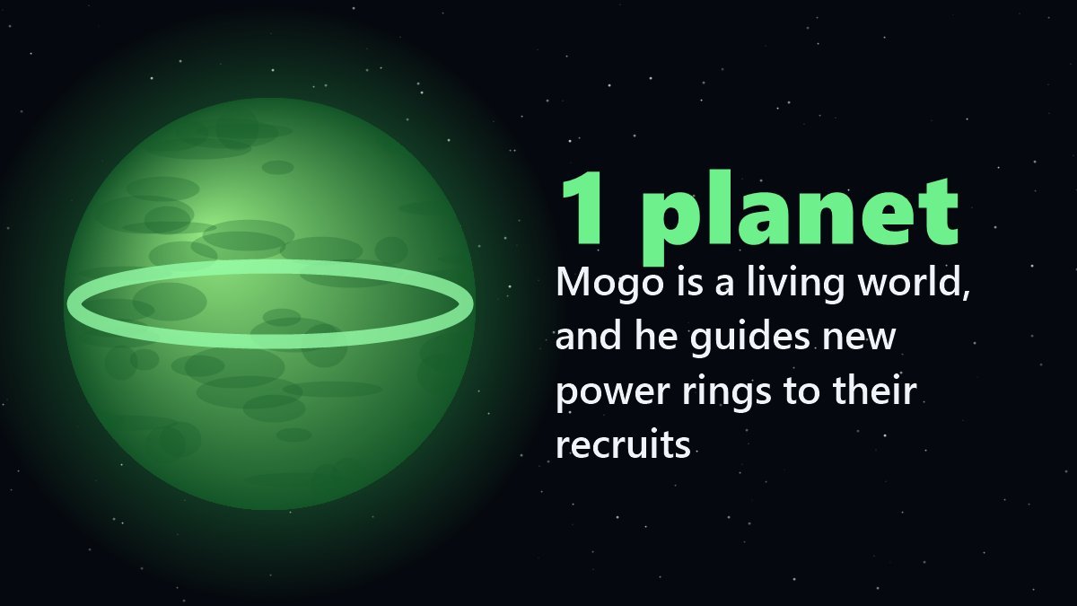 Illustration of Mogo, the living planet Green Lantern