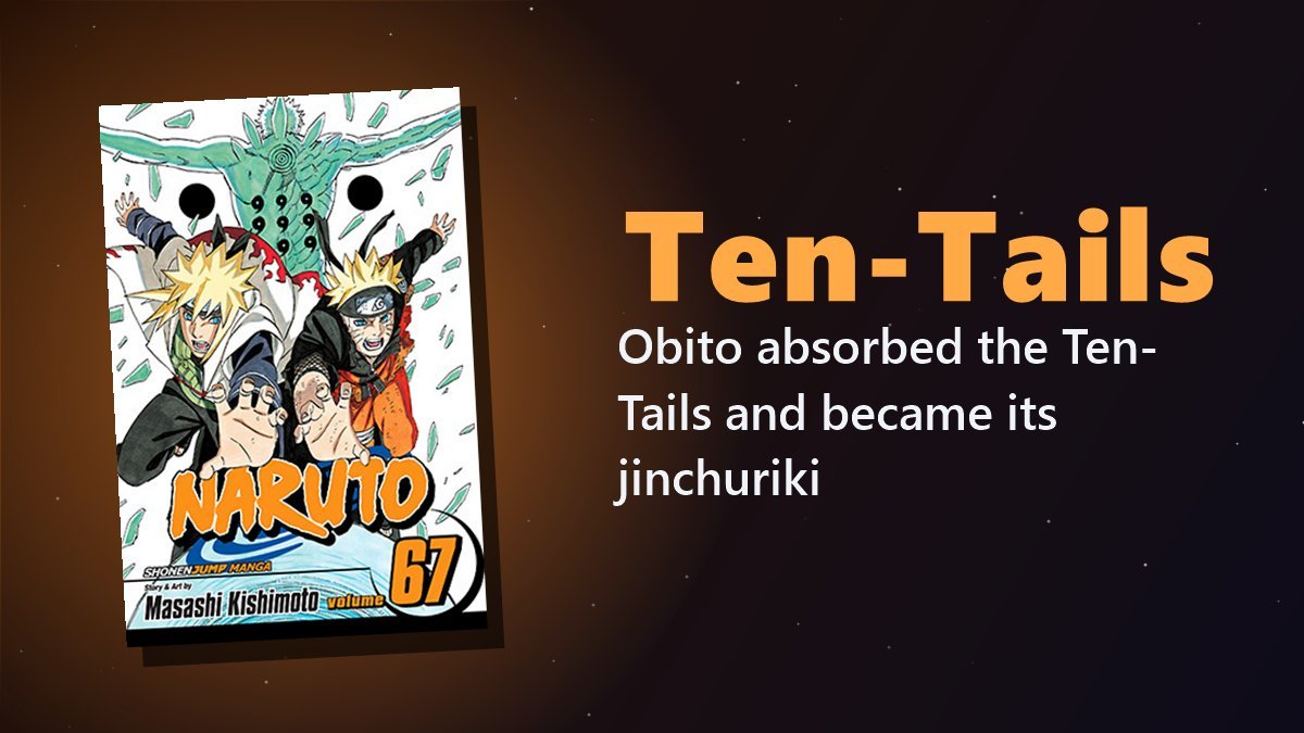 Naruto volume 67 cover showing Obito as the Ten-Tails jinchuriki