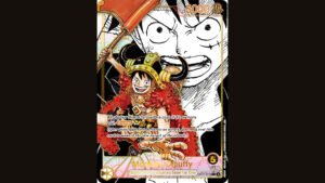 Monkey D. Luffy SEC-SP comic parallel chase card from One Piece Card Game OP-17 The World's Strongest Warriors