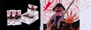 One Piece Card Game OP-18 The Dominance of God booster box and packs beside the set key art
