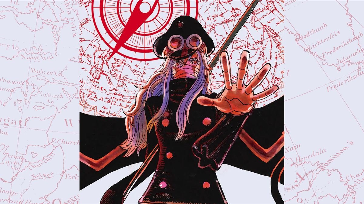 Official One Piece Card Game OP-18 The Dominance of God key art of a Holy Knight on a red map