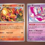 Delta Reign prerelease promo cards: Masquerain, Magmortar, Enamorus and Kommo-o
