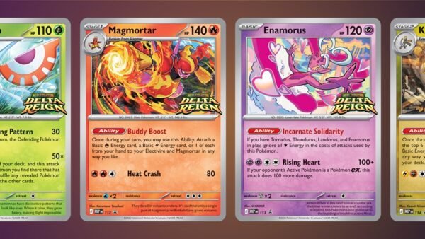 Pokémon Delta Reign Prerelease Guide: Dates, Build & Battle Box and Promos Delta Reign prerelease promo cards: Masquerain, Magmortar, Enamorus and Kommo-o