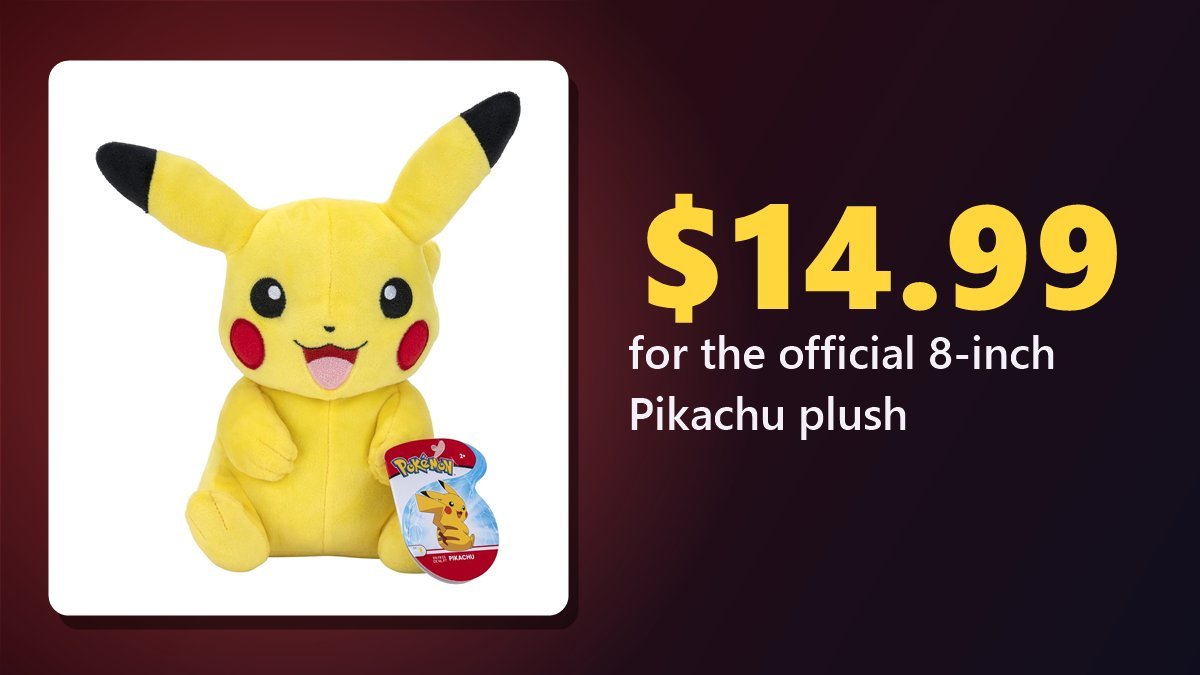 Official 8-inch Pikachu plush