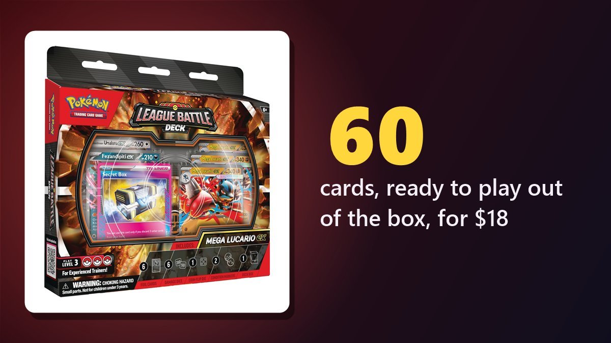 Pokemon TCG Mega Lucario ex League Battle Deck box