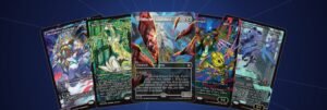 Five MTG Reality Fracture Collector Booster exclusive cards: four Japan Showcase legends and a facet foil shattered mirror card