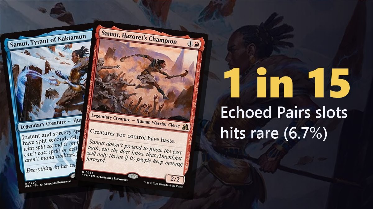 The Samut echoed pair over its art: 1 in 15 Echoed Pairs slots hits rare