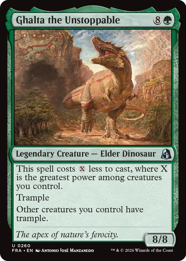 Ghalta the Unstoppable card from MTG Reality Fracture