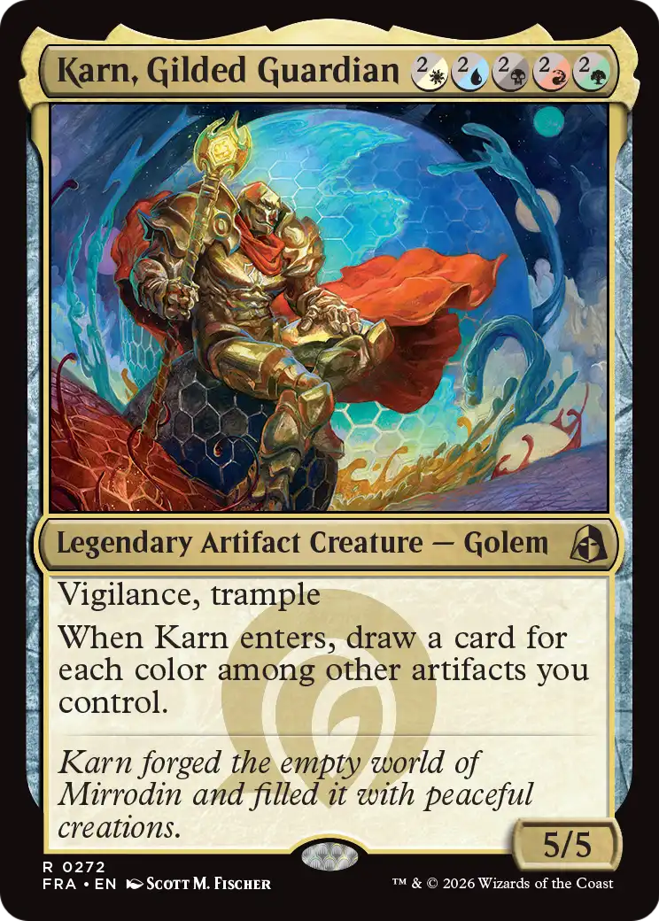 Karn, Gilded Guardian card from MTG Reality Fracture