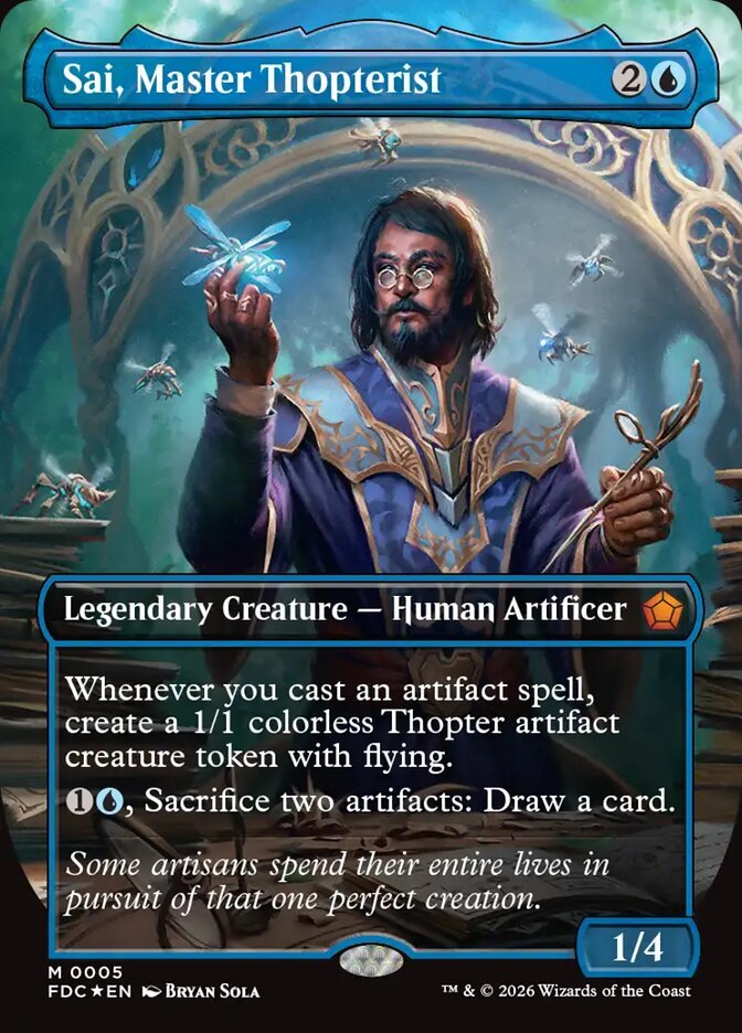 Sai, Master Thopterist new 2026 Foundations Commander art by Bryan Sola