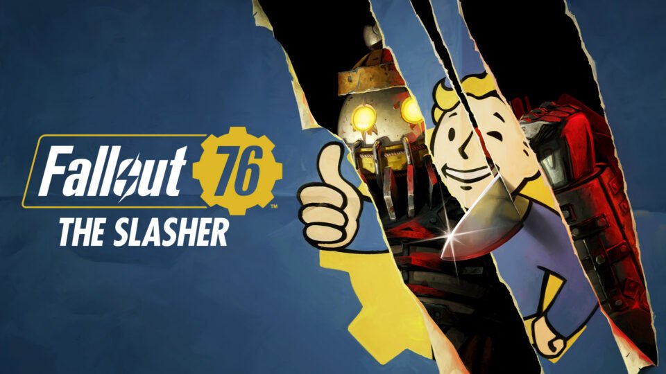 Fallout 76 The Slasher update hero art with Vault Boy