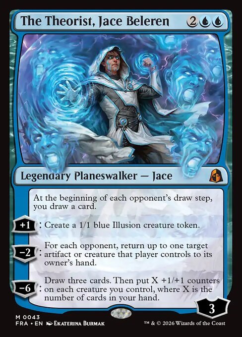The Theorist, Jace Beleren, MTG Reality Fracture, illustrated by Ekaterina Burmak