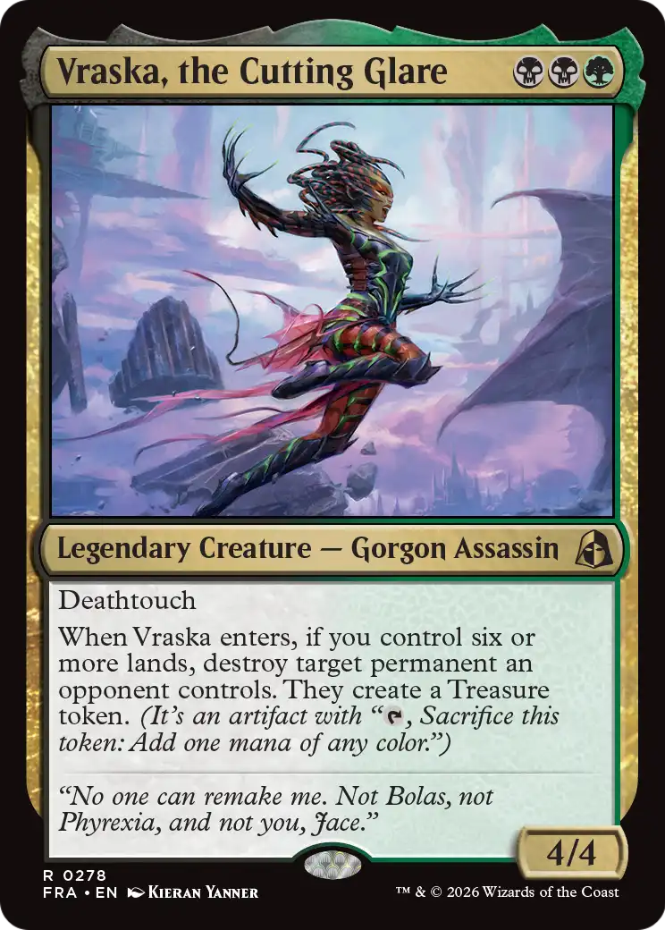 Vraska, the Cutting Glare card from MTG Reality Fracture