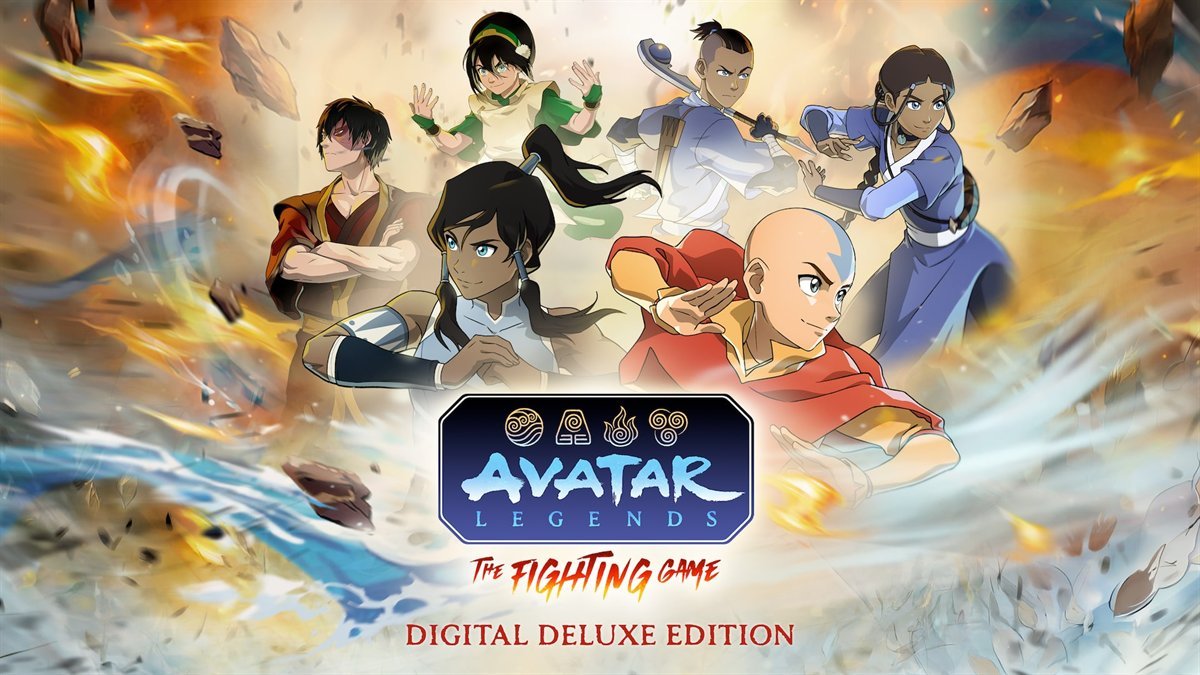 Avatar Legends: The Fighting Game Digital Deluxe Edition art with the Year 1 Pass fighters
