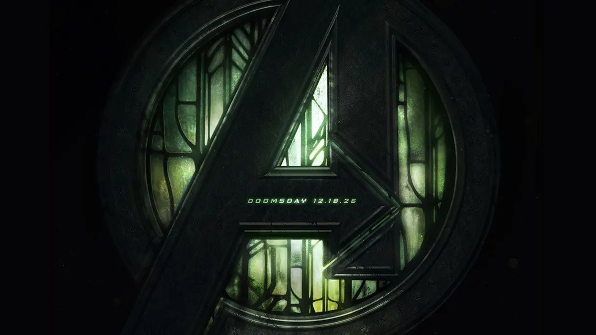 Avengers logo with the Avengers: Doomsday release date 12.18.26