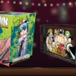 Anime gift picks on a holiday shelf: The Art of Howl's Moving Castle, Chainsaw Man box set, One Piece Box Set 1 and The Art of Spirited Away