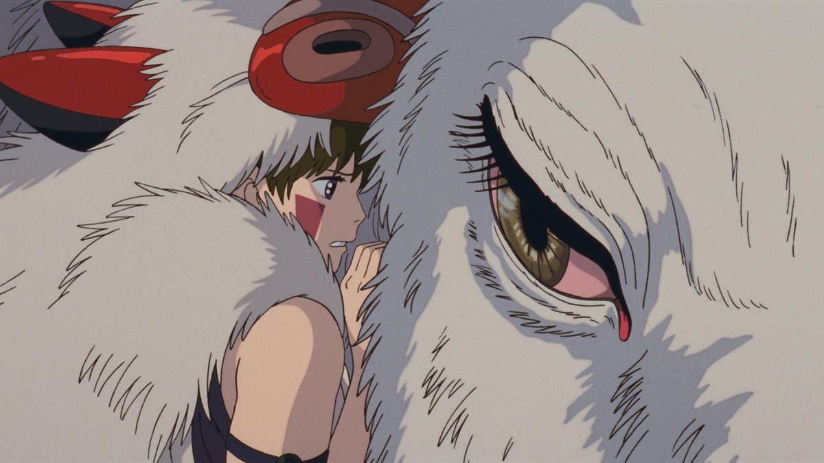 San and the wolf goddess Moro in Princess Mononoke