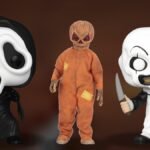 Ghostface and Art the Clown Funko Pops with the NECA Trick r Treat Sam figure