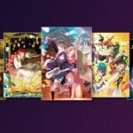 Key art from the best original anime of 2026: Love Through a Prism, Goodbye Lara, Cosmic Princess Kaguya, Grow Up Show and Star Wars Visions The Ninth Jedi