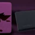 Ultra PRO Elite Series Gengar binder and a black Vault X 9-Pocket Zip binder