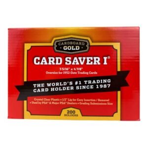Cardboard Gold Card Saver 1 semi-rigid card holders, 200 count box