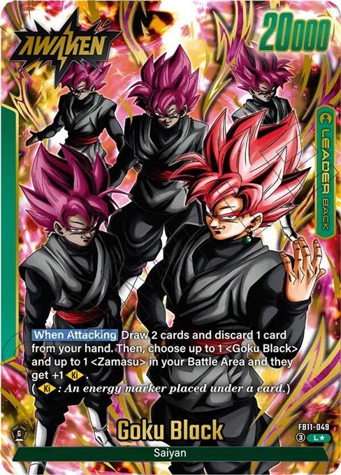 Goku Black FB11-049 Leader Alternate Art card from Dragon Ball Fusion World Brightness of Hope