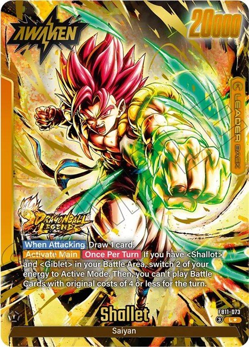 Shallot and Giblet FB11-073 Leader Alternate Art card from Dragon Ball Fusion World Brightness of Hope
