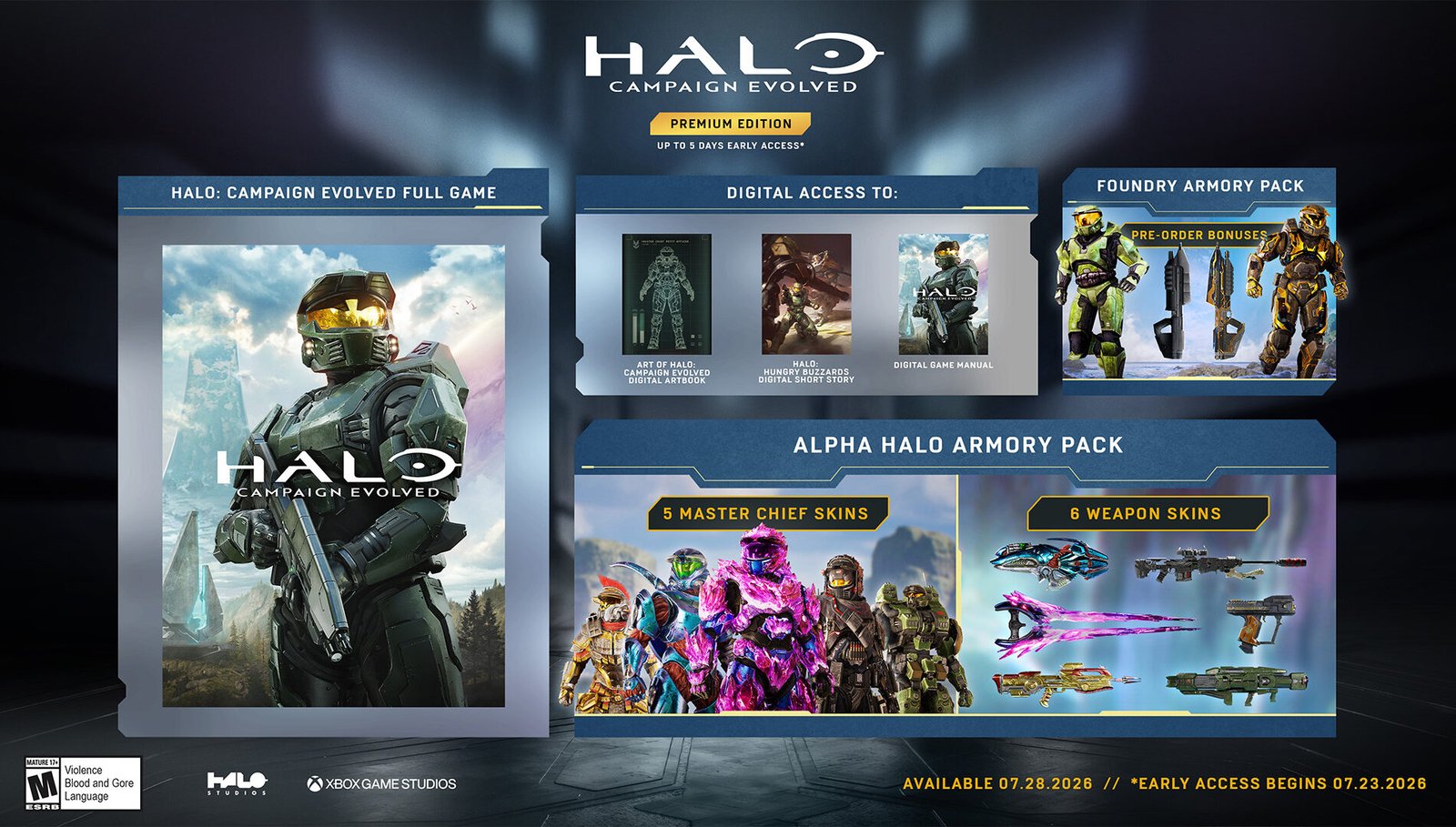 Halo Campaign Evolved Premium Edition contents and bonus cosmetics
