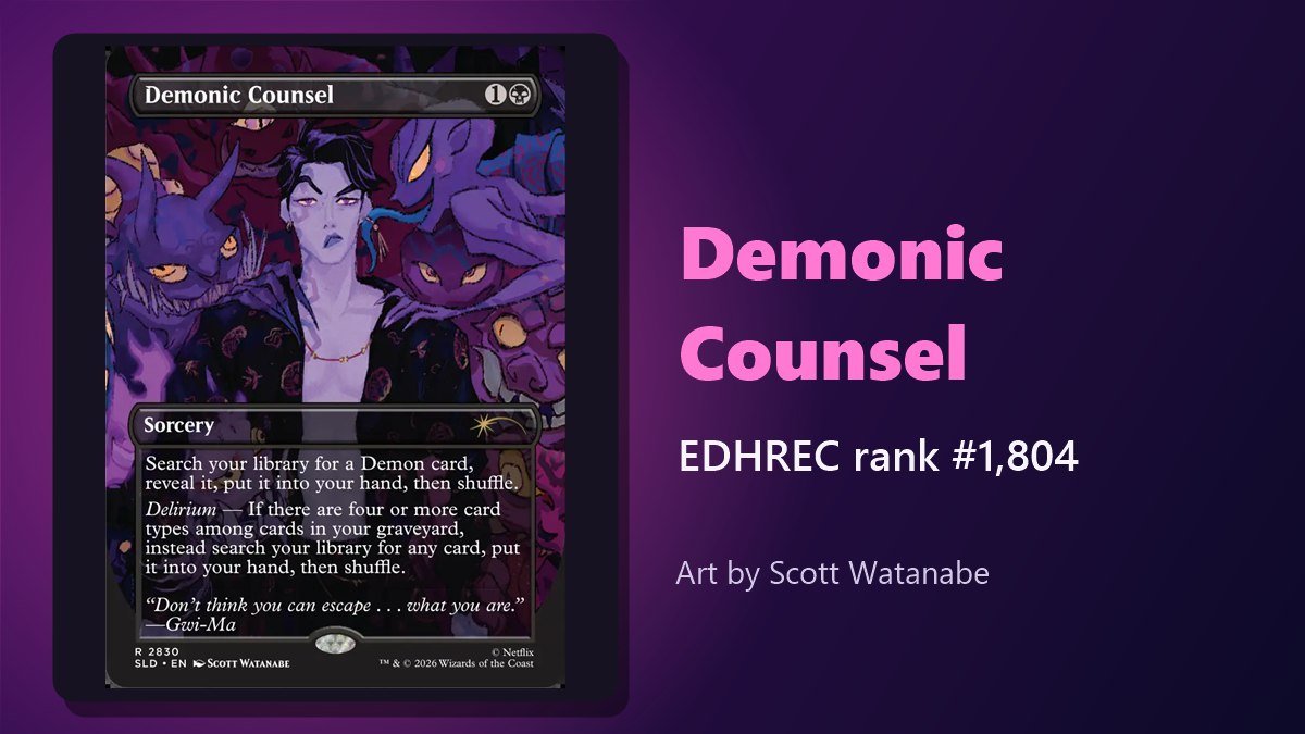 Demonic Counsel card from Secret Lair x KPop Demon Hunters