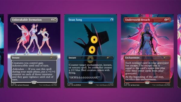 KPop Demon Hunters Secret Lair: All 7 Cards, Price and Is It Worth It? Freed from the Real, Unbreakable Formation, Swan Song, Underworld Breach and Dawn's Truce from Secret Lair x KPop Demon Hunters