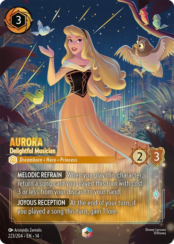 Aurora – Delightful Musician Enchanted card from Disney Lorcana Hyperia City