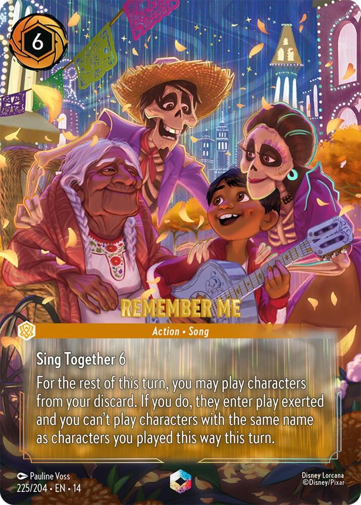 Remember Me Enchanted card from Disney Lorcana Hyperia City