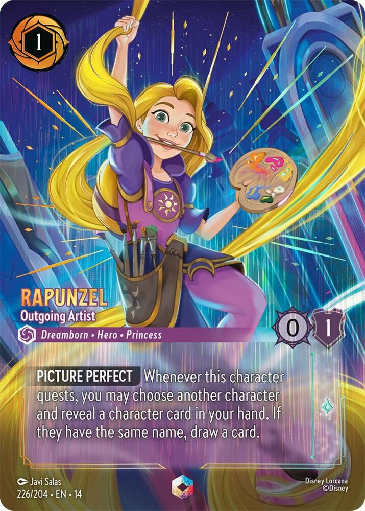 Rapunzel – Outgoing Artist Enchanted card from Disney Lorcana Hyperia City