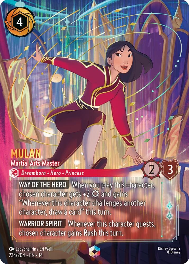 Mulan – Martial Arts Master Enchanted card from Disney Lorcana Hyperia City