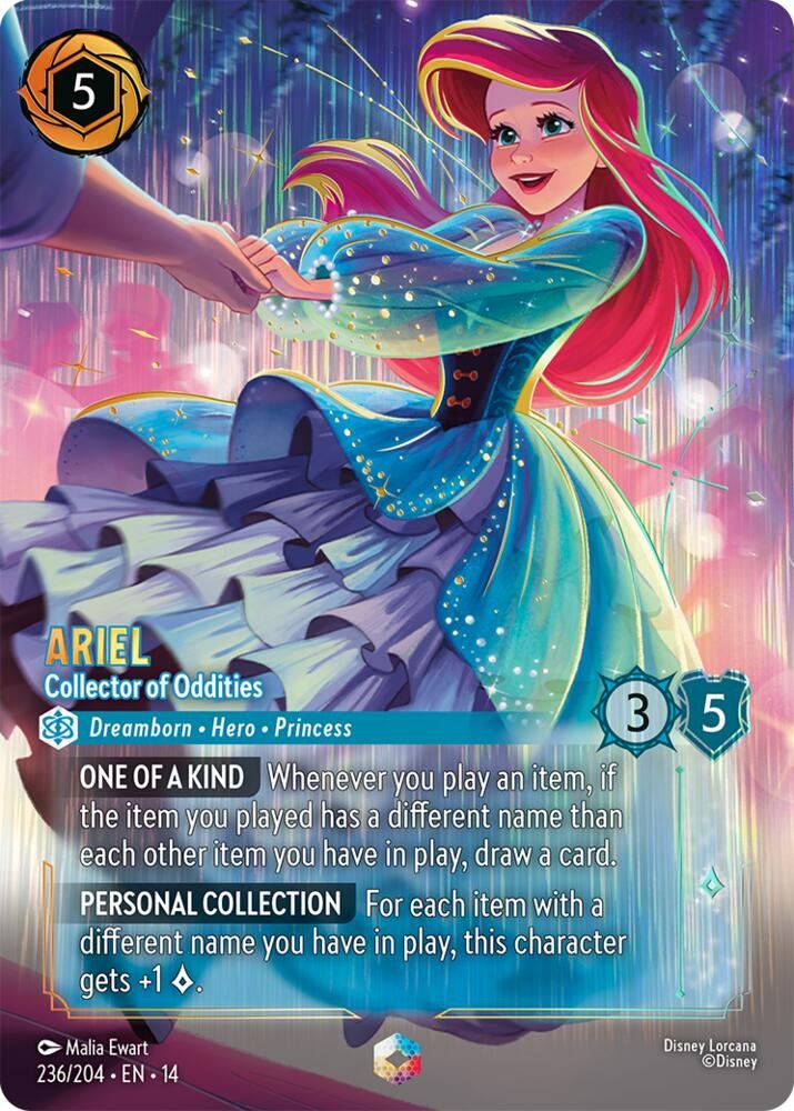 Ariel – Collector of Oddities Enchanted card from Disney Lorcana Hyperia City