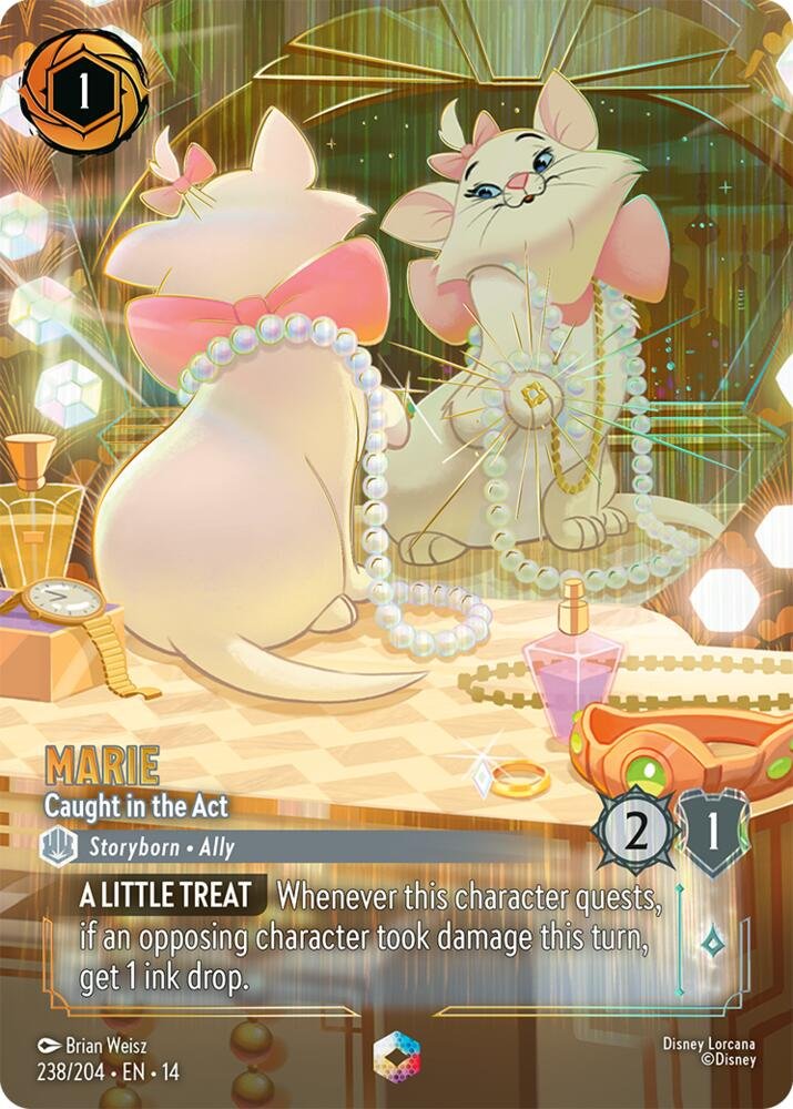 Marie – Caught in the Act Enchanted card from Disney Lorcana Hyperia City