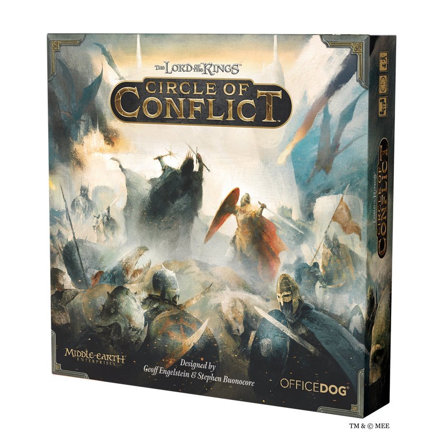 The Lord of the Rings: Circle of Conflict board game box from Office Dog