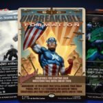 Marvel's History of Heroes Secret Lair Countdown Kit cards: Captain America, Thor, Jean Grey, Hulk and Wolverine, Venom, Thanos and Punisher