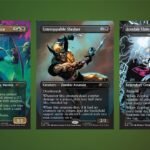 Zombie Giant-Man, Zombie Captain America, Unstoppable Slasher as Wolverine, Zombie Thor and Zombie Scarlet Witch from Secret Lair x Marvel: Zombies