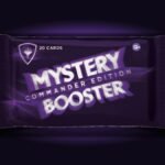 Three Mystery Booster Commander Edition booster packs, one player's packs for a Commander Draft