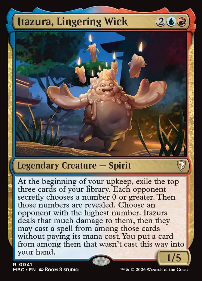 Itazura, Lingering Wick card from Mystery Booster Commander Edition